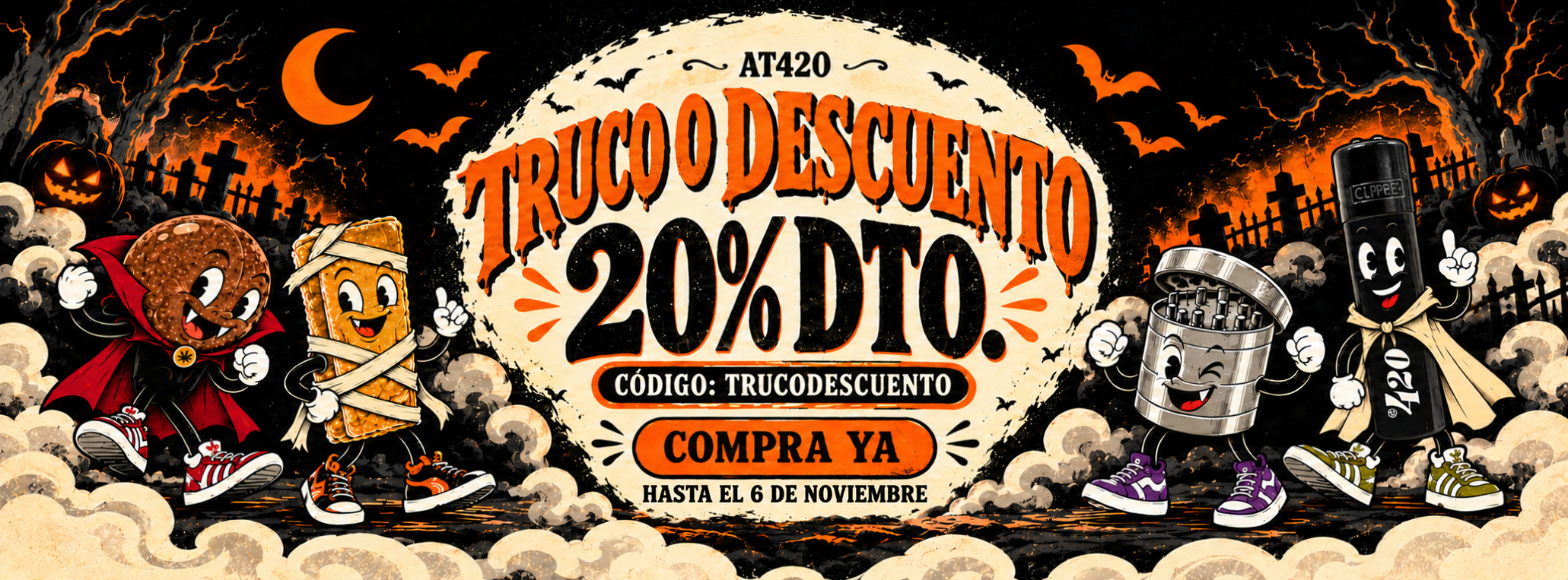 Truco o descuento: 20% con el código TRUCODESCUENTO hasta el 6 de noviembre